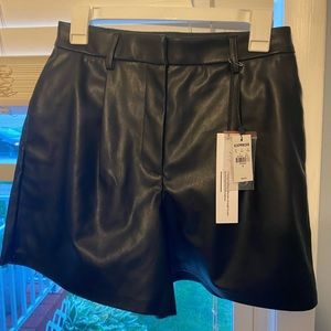 Leather shorts